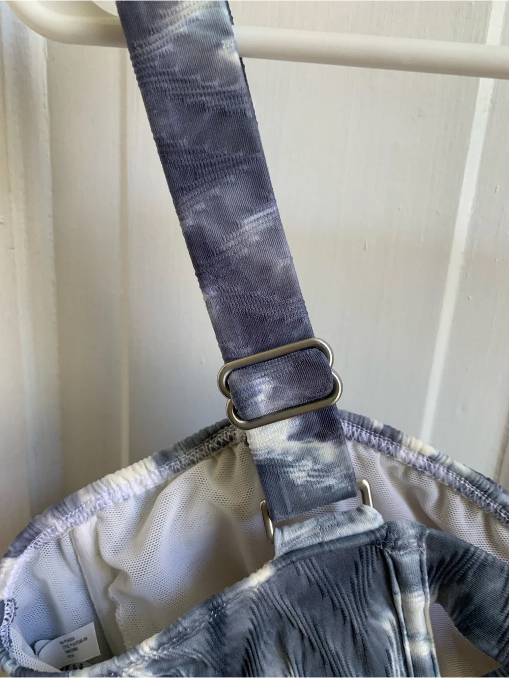 Athleta Tie-Dye Navy and White Bikini Set Top 40 DD Bottoms XL - Picture 4 of 11